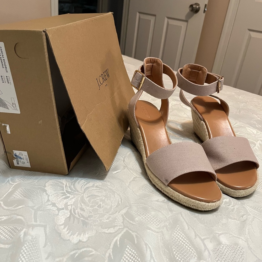 J. Crew Women's Tan Espadrille Sandals